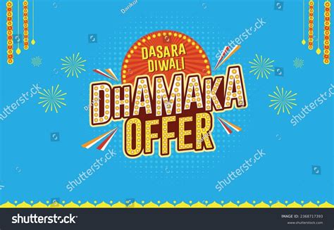 Dasara Diwali Dhamaka Offer Logo Unit Stock Vector Royalty Free