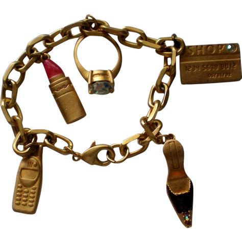 Avon Shopping Charm Bracelet From Manorsfinest On Ruby Lane