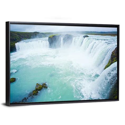 Godafoss Waterfall In The Northern Iceland Canvas Wall Art Tiaracle