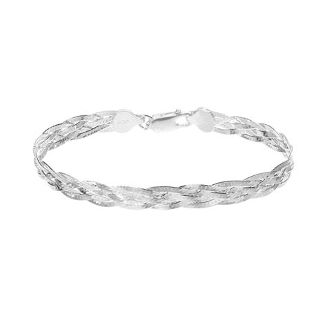 Silver Classics Sterling Silver Braided Bracelet Silver Braided