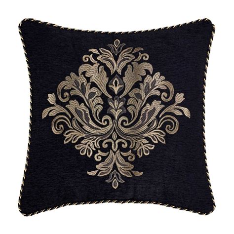 Savoy 20 Square Decorative Throw Pillow In Black By Jqueen New York