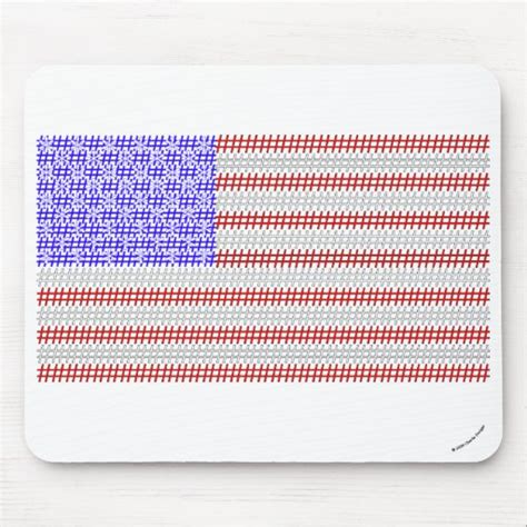ASCII American Flag Mouse Pad Zazzle