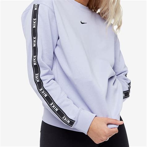 Nike Womens Sportswear Crew Logo Tape Purple Dawn Womens Clothing