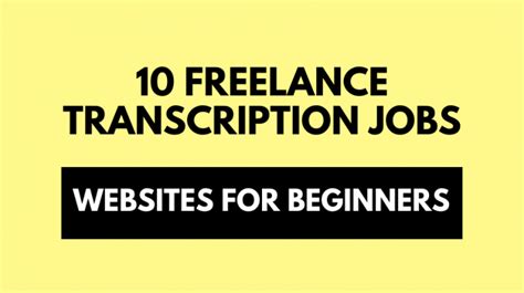 The best part is you can earn a decent amount per month at the convenience of your home without requiring. 10 Freelance Transcription Job Websites for Beginners
