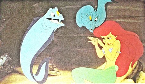 Walt Disney Production Cels Flotsam Jetsam And Princess Ariel