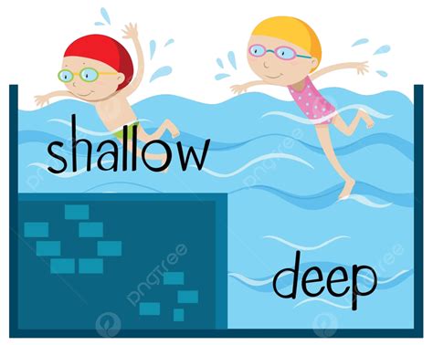 淺深夾式深泳的相反字卡 向量 夾子 深的 游泳向量圖案素材免費下載，png，eps和ai素材下載 Pngtree