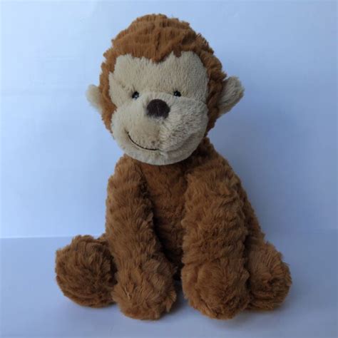 Jellycat Fuddlewuddle Monkey Chimp Plush Brown Tan 9 Toy Stuffie