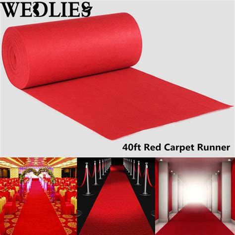 Red Carpet Aisle Floor Runner 40feet Long By 3ft Wide Red Carpet