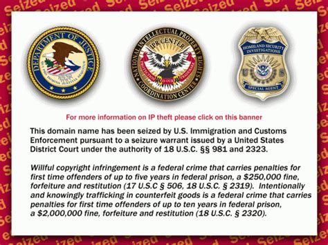 Federal Website Seizures Martial Art Fraud