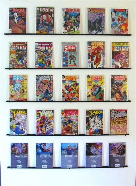 Diy Comic Book Wall Display Just Used The Wall Mount For Wire Closet
