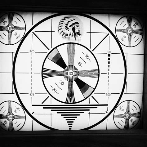 Indian Head Test Pattern Iintroduced In 1939 As A Part Of The Rca
