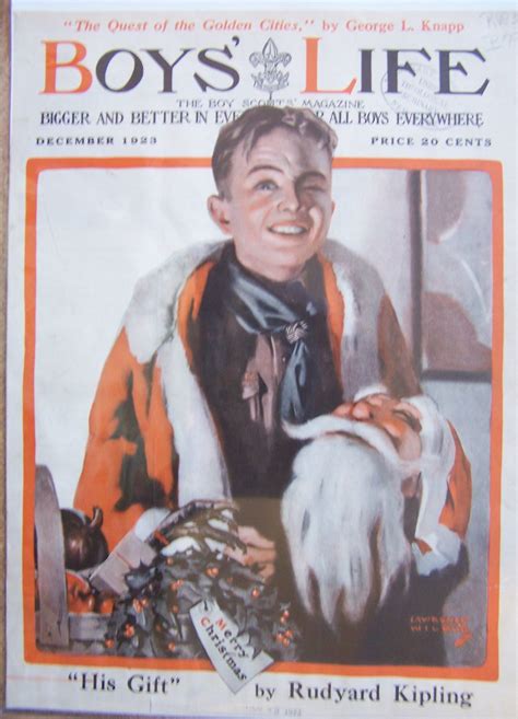 Original Magazine Boys Life Art Cover Only Dec 1923 Boys Life