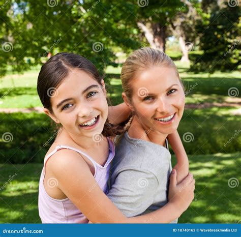 Mother And Her Daughter Laughing Outside Stock Image Image Of Caucasian Smile 18740163