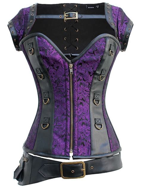 buy wholesale gothic leather bustier 12 steel boned steampunk corset tops online burvogue