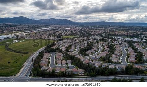 Above Drone View Homes Neighborhoods Temecula Stock Photo Edit Now