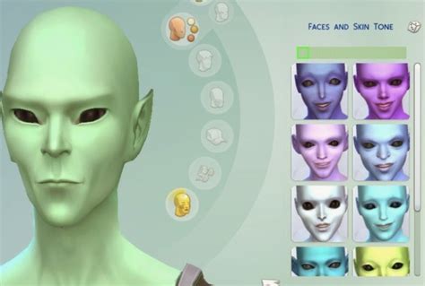 My Sims 4 Blog Ts2 Alien Skin Now For Aliens Default Non Default