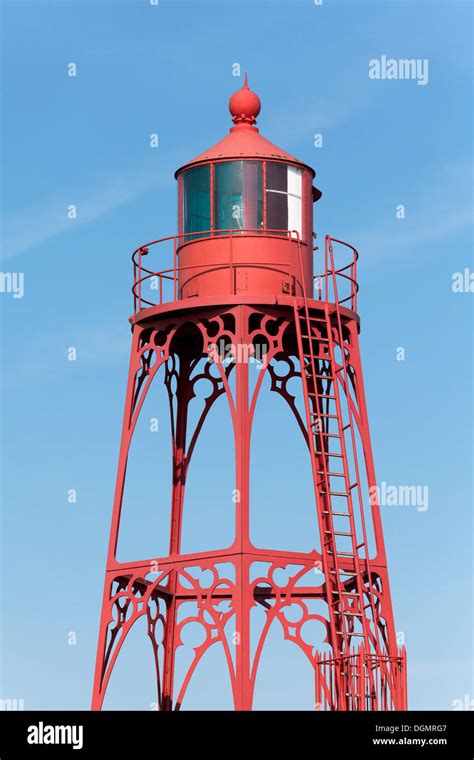 Red Lighthouse Steel Structure Walcheren Vlissingen Walcheren