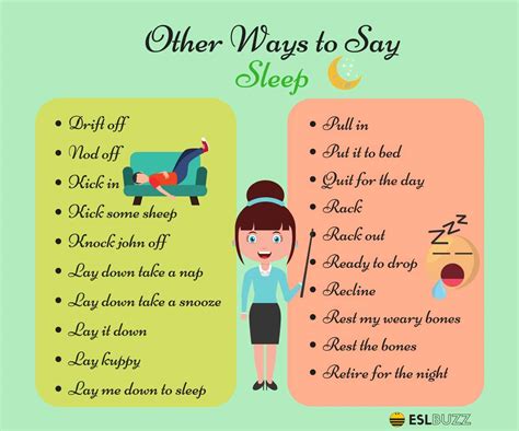 50 Different Ways To Say Im Going To Sleep In English Esl Buzz