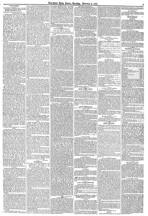 New York Times January 6 1857 Page 3 Encyclopedia Virginia