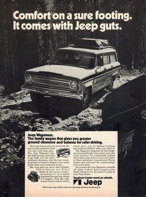Jeep Wagoneer 1972 Retro Ads Vintage Car Ads Automobilia Vintage Ads