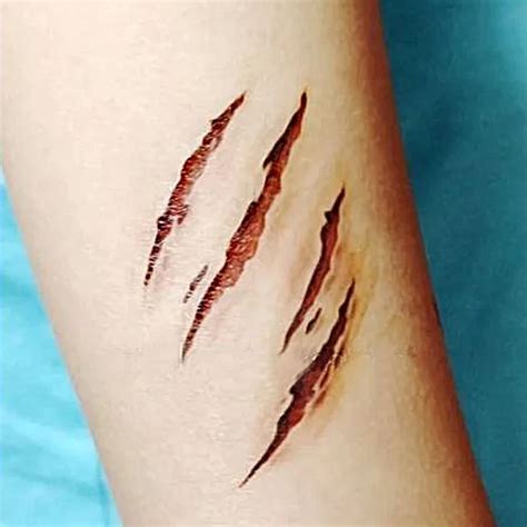 Tattoo Paste Tattoos Stickers Simulation Of The Wound Scratch Claw
