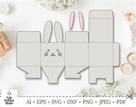 Easter Bunny Box for Egg and Sweets.hoppy Easter Svg.happy | Etsy