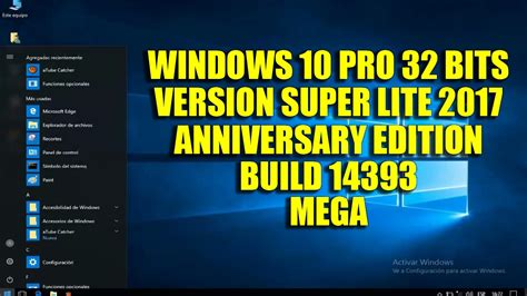Windows 10 Super Lite 2019 32 Bits Mega Build 14393 Youtube