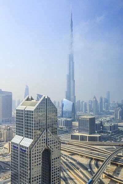 Burj Khalifa And City Skyline Downtown Dubai Photos Framed Prints