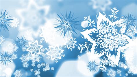 Vectors Blue Winter Snowflakes Wallpapers Hd Desktop
