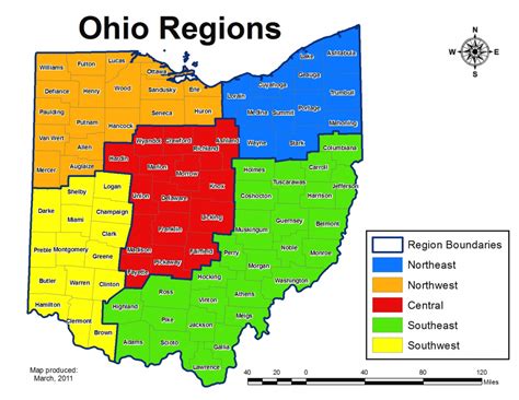 Map Of Ohio And Surrounding States Printable Map