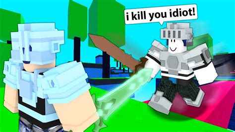 I Disguised Myself As A Noob On Roblox Bedwars Youtube