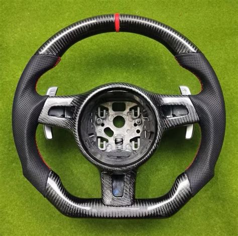 Nappa Leather Carbon Fiber Steering Wheel For Porsche 991 Cayman 987