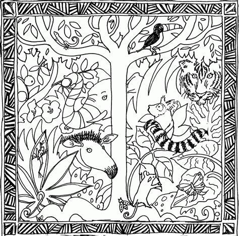 The life of the forest coloring activity download includes 14 pages of pure coloring fun. Rain Forest Trees Coloring Page - Coloring Home