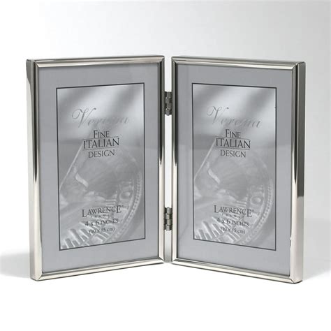 4x6 Hinged Double Simply Silver Metal Picture Frame