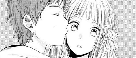 Imagen De Boy Couple And Girl Kiss Cheek Cheek Art Boy Sketch Anime