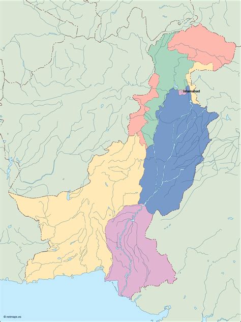 Pakistan Political Map Eps Illustrator Map Vector World Maps