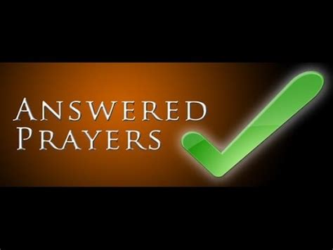 Thanking god for answered prayers one of the most frequent prayers we should pray is a prayer of thanksgiving. The Mechanics of answered prayer - YouTube
