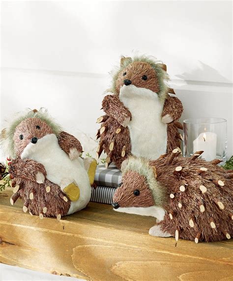 Woodland Porcupines Set Of Three Grandin Road Woodland Christmas