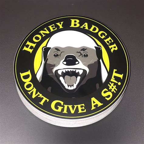 Honey Badger Bumper Sticker Vinyl Decal 4x4 Rawr Face Etsy Singapore