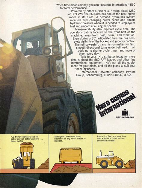 1978 International Harvester 560 Pay Loader Page 2 Aussie Original