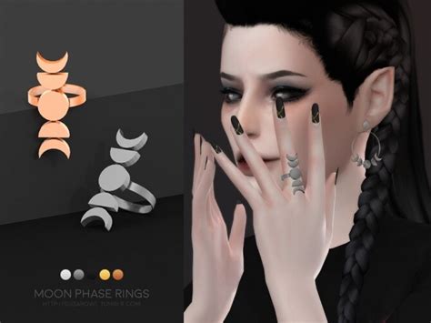 Moon Phase Rings By Sugar Owl At Tsr Sims 4 Updates