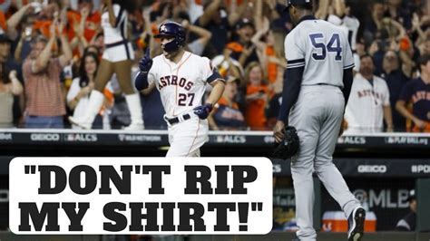 Astros Cheating In Alcs Don T Rip My Shirt Jos Altuve Youtube