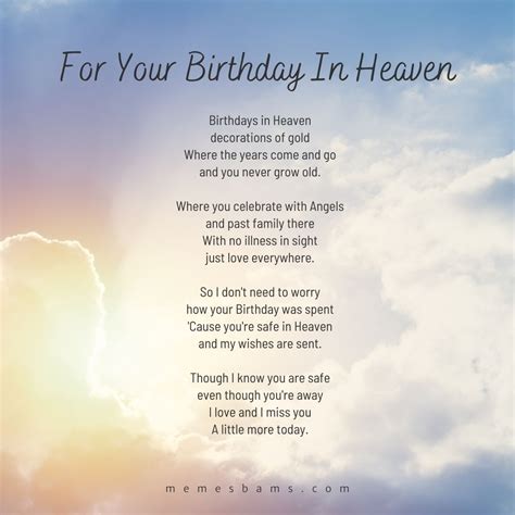 Happy Birthday Quotes And Images To Someone In Heaven Artofit