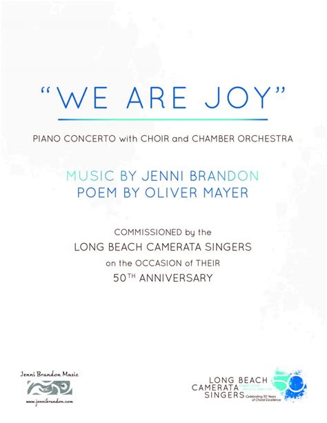 We Are Joy To Be Published By Pavane Jenni Brandon