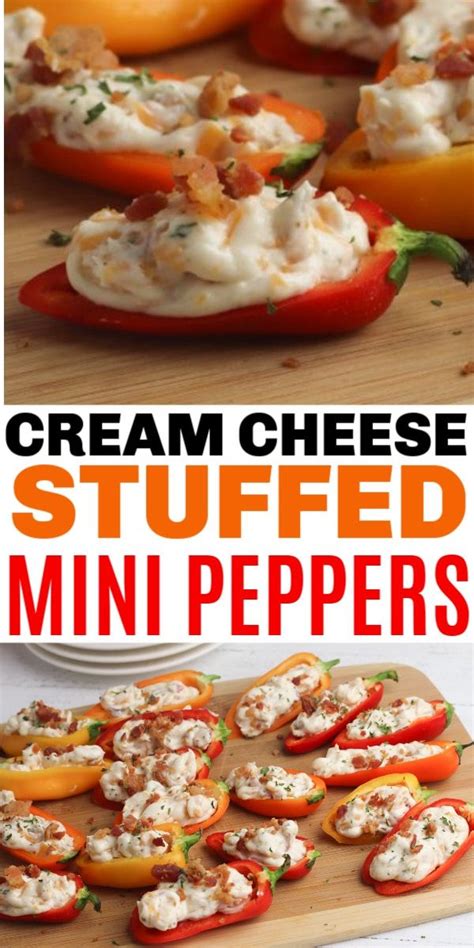 Cream Cheese Stuffed Mini Sweet Peppers Are An Easy Appetizer With Only