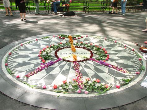 In Memory Of John Lennon Beautiful Tribute In Central Park New York