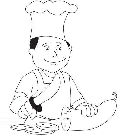 Sketch of green watercolor chef hat, at transparent effect background. Chef coloring page | Download Free Chef coloring page for kids | Best Coloring Pages | Paper ...