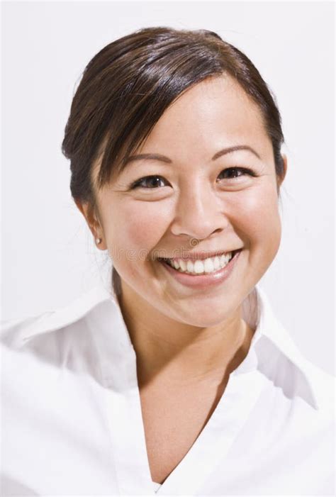 Headshot Of Cute Asian Woman Stock Image Image Of Relaxed Beautiful