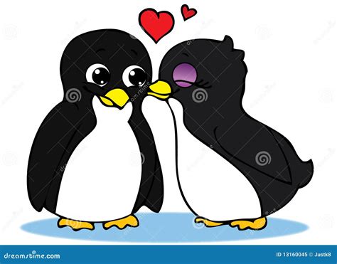 Penguins In Love Vector Illustration 7832366