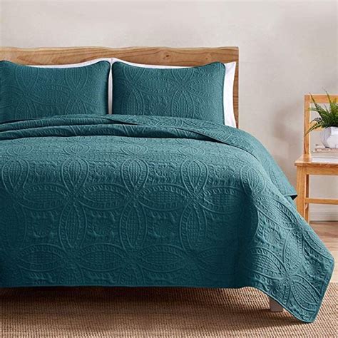 Veeyoo Bedspread Quilt Set Soft Microfiber Lightweight Coverlet Quilt Set For Summer